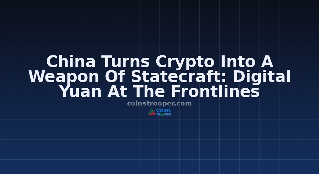 China Turns Crypto Into A Weapon Of Statecraft: Digital Yuan At The Frontlines
