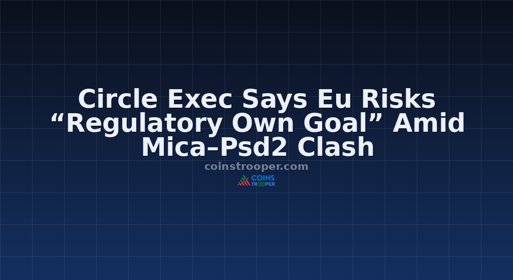Circle Exec Says Eu Risks “Regulatory Own Goal” Amid Mica–Psd2 Clash