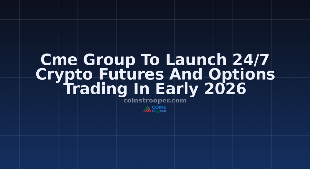 Cme Group To Launch 24/7 Crypto Futures And Options Trading In Early 2026