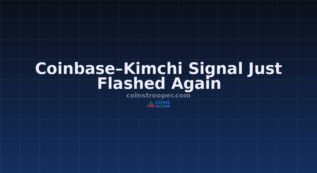 Coinbase–Kimchi Signal Just Flashed Again