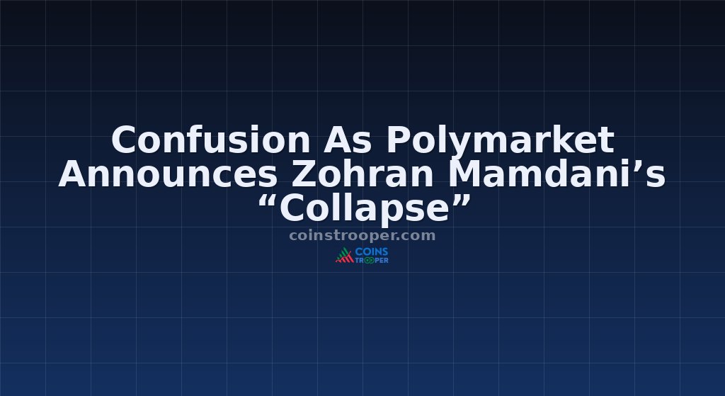 Confusion As Polymarket Announces Zohran Mamdani’s “Collapse”