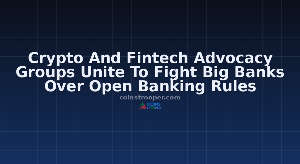 Crypto And Fintech Advocacy Groups Unite To Fight Big Banks Over Open Banking Rules