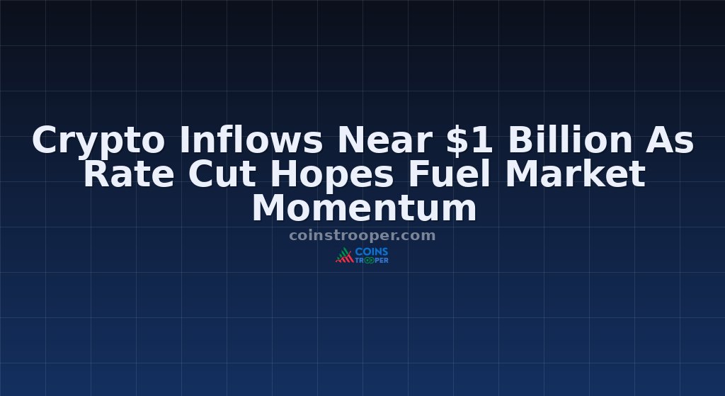 Crypto Inflows Near $1 Billion As Rate Cut Hopes Fuel Market Momentum