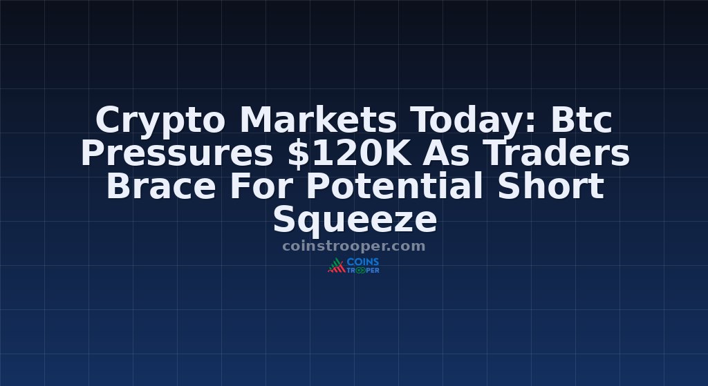 Crypto Markets Today: Btc Pressures $120K As Traders Brace For Potential Short Squeeze