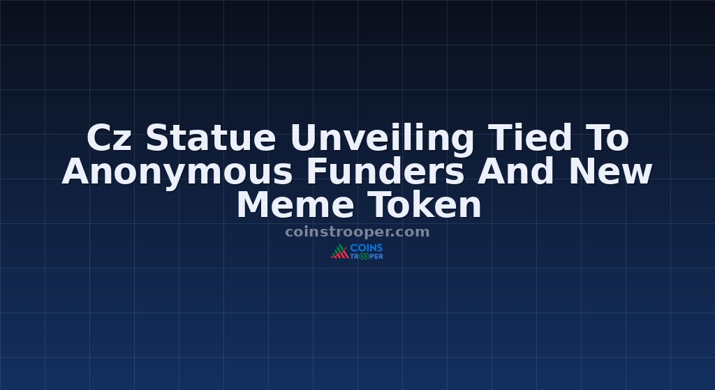 Cz Statue Unveiling Tied To Anonymous Funders And New Meme Token
