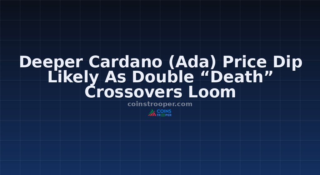 Deeper Cardano (Ada) Price Dip Likely As Double “Death” Crossovers Loom