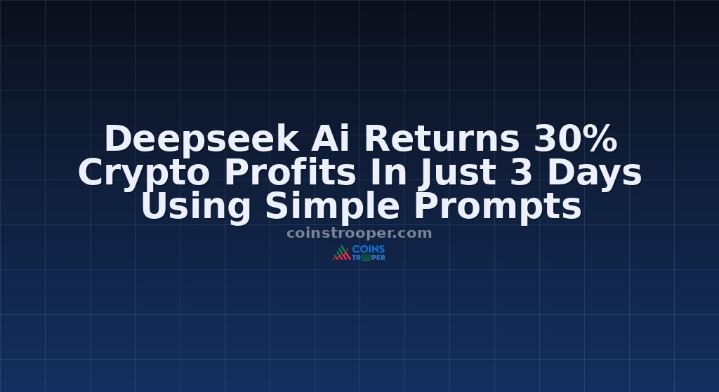 Deepseek Ai Returns 30% Crypto Profits In Just 3 Days Using Simple Prompts