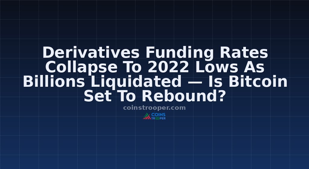 Derivatives Funding Rates Collapse To 2022 Lows As Billions Liquidated — Is Bitcoin Set To Rebound?
