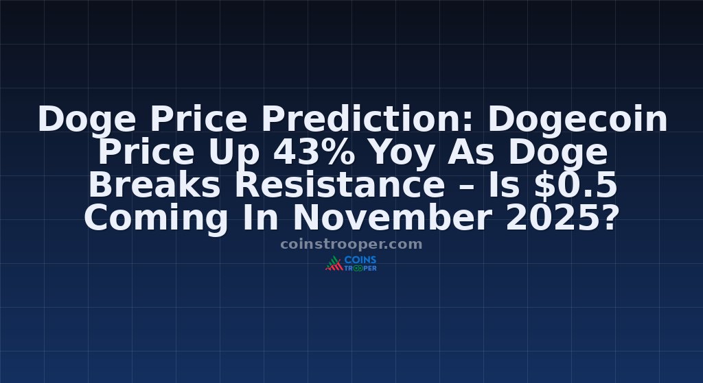 Doge Price Prediction: Dogecoin Price Up 43% Yoy As Doge Breaks Resistance – Is $0.5 Coming In November 2025?