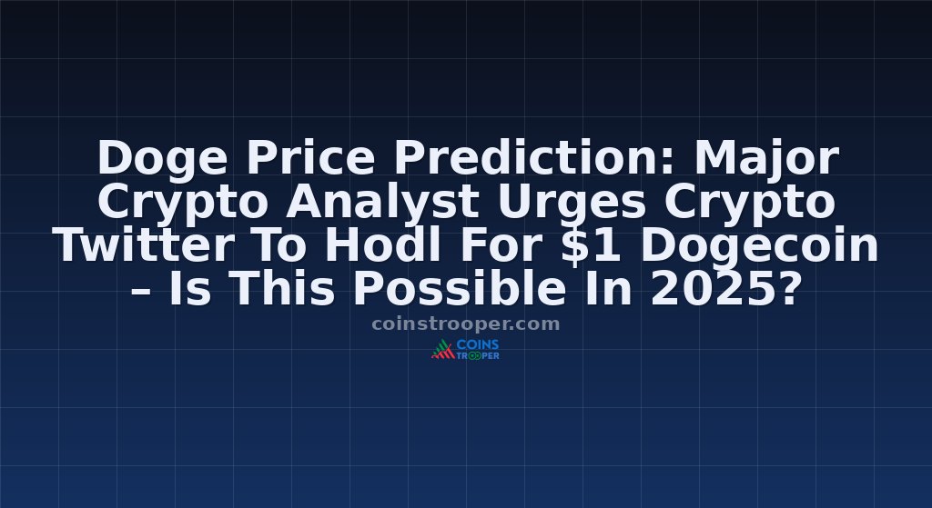 Doge Price Prediction: Major Crypto Analyst Urges Crypto Twitter To Hodl For $1 Dogecoin – Is This Possible In 2025?