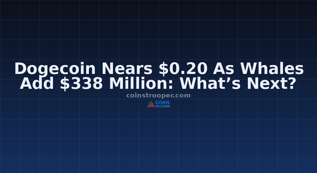 Dogecoin Nears $0.20 As Whales Add $338 Million: What’s Next?