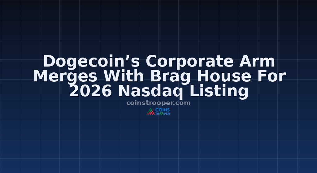 Dogecoin’s Corporate Arm Merges With Brag House For 2026 Nasdaq Listing