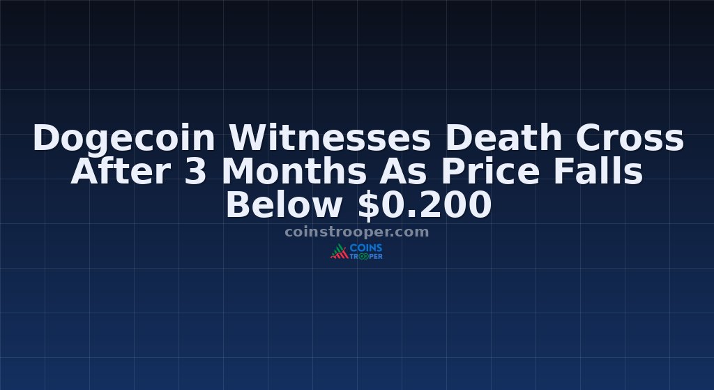 Dogecoin Witnesses Death Cross After 3 Months As Price Falls Below $0.200
