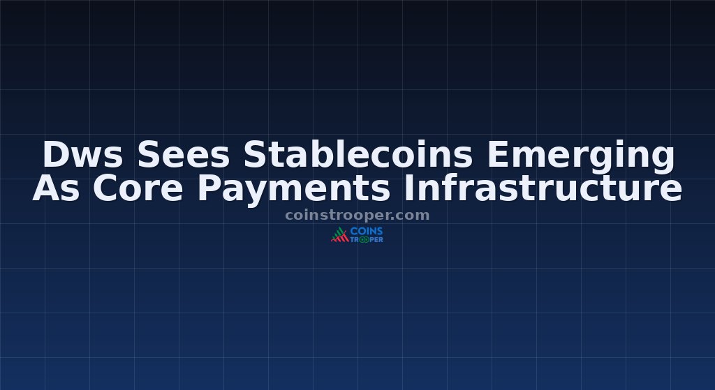 Dws Sees Stablecoins Emerging As Core Payments Infrastructure