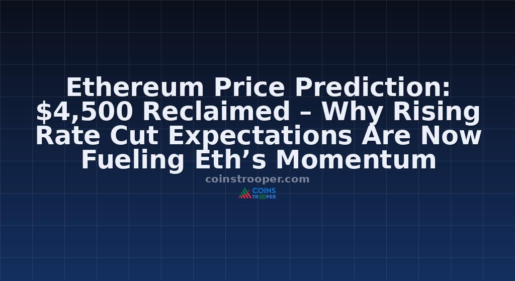 Ethereum Price Prediction: $4,500 Reclaimed – Why Rising Rate Cut Expectations Are Now Fueling Eth’s Momentum