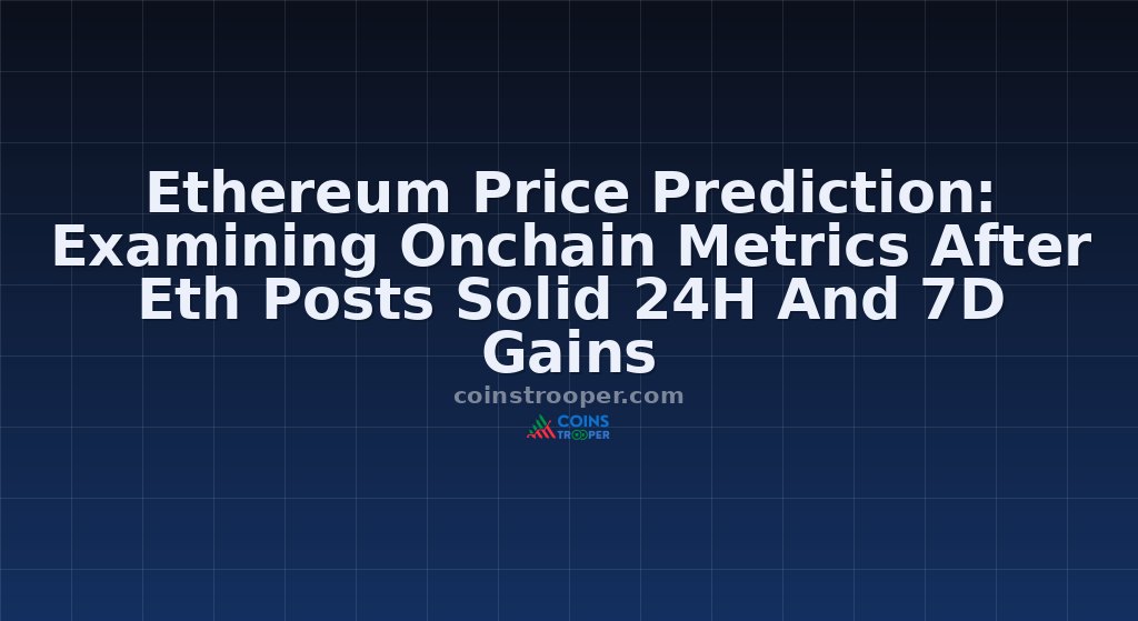 Ethereum Price Prediction: Examining Onchain Metrics After Eth Posts Solid 24H And 7D Gains