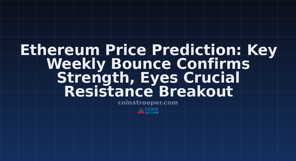 Ethereum Price Prediction: Key Weekly Bounce Confirms Strength, Eyes Crucial Resistance Breakout