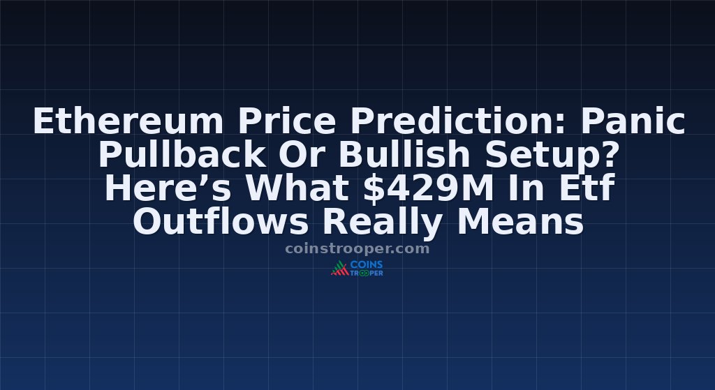 Ethereum Price Prediction: Panic Pullback Or Bullish Setup? Here’s What $429M In Etf Outflows Really Means