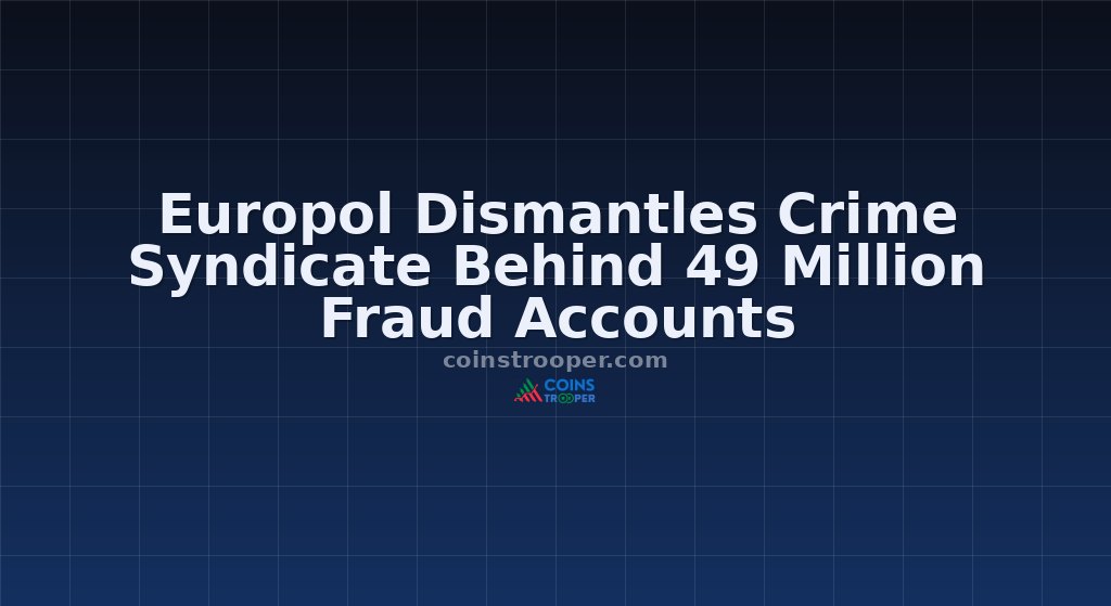Europol Dismantles Crime Syndicate Behind 49 Million Fraud Accounts