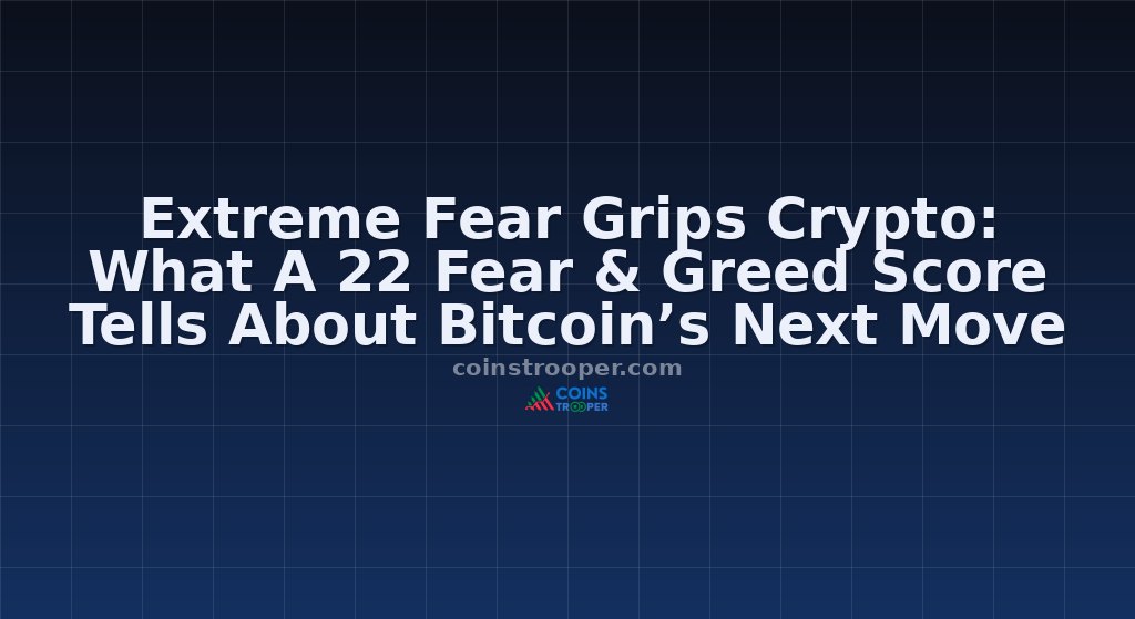 Extreme Fear Grips Crypto: What A 22 Fear & Greed Score Tells About Bitcoin’s Next Move