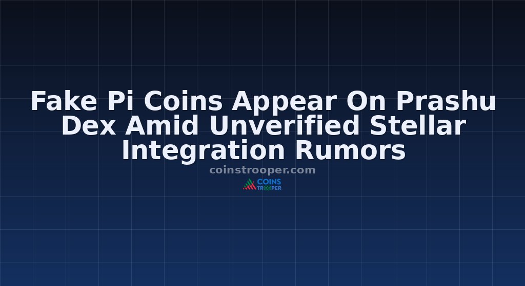 Fake Pi Coins Appear On Prashu Dex Amid Unverified Stellar Integration Rumors