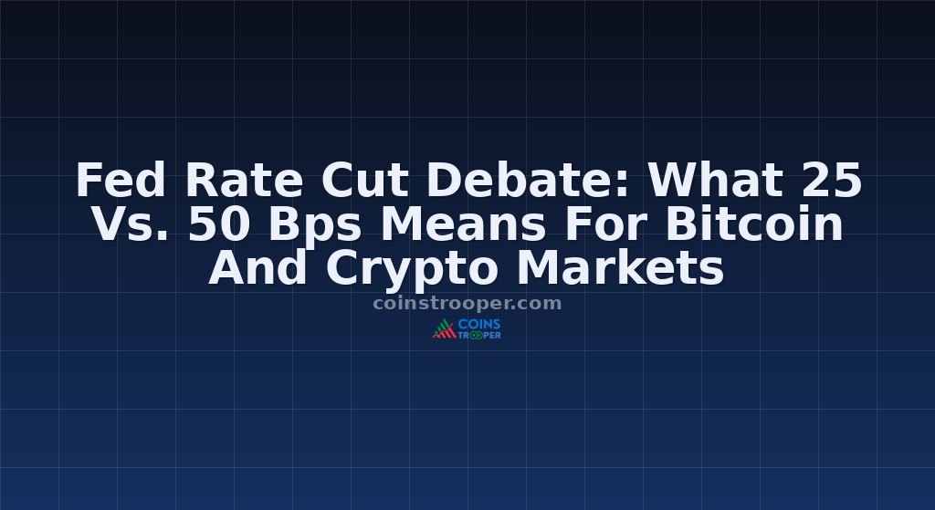 Fed Rate Cut Debate: What 25 Vs. 50 Bps Means For Bitcoin And Crypto Markets