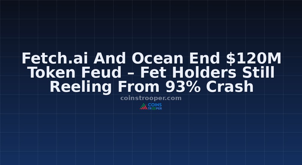 Fetch.ai And Ocean End $120M Token Feud – Fet Holders Still Reeling From 93% Crash