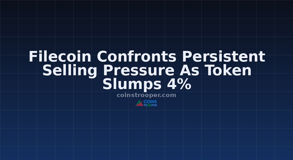Filecoin Confronts Persistent Selling Pressure As Token Slumps 4%