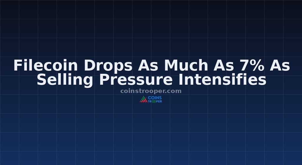 Filecoin Drops As Much As 7% As Selling Pressure Intensifies