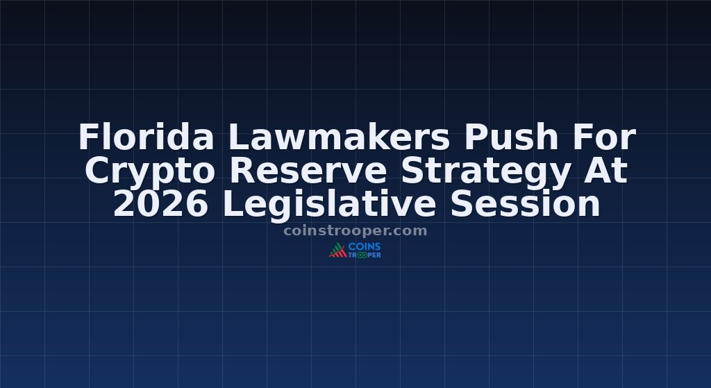 Florida Lawmakers Push For Crypto Reserve Strategy At 2026 Legislative Session