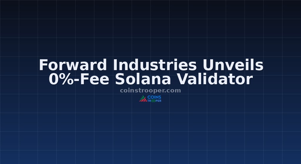 Forward Industries Unveils 0%-Fee Solana Validator