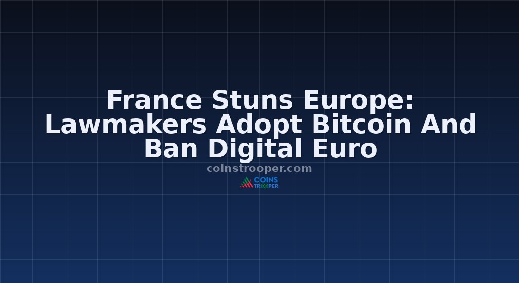 France Stuns Europe: Lawmakers Adopt Bitcoin And Ban Digital Euro