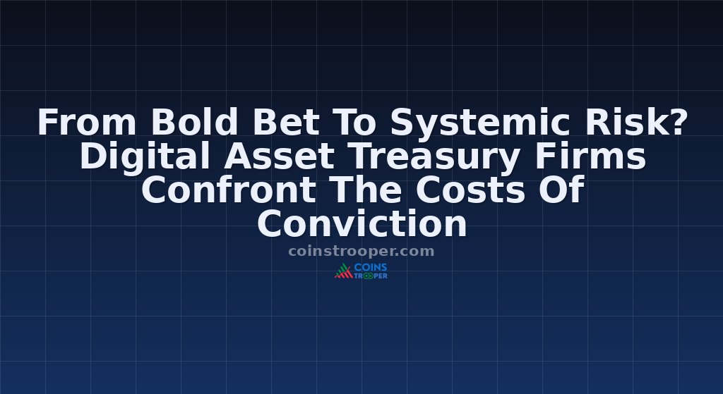 From Bold Bet To Systemic Risk? Digital Asset Treasury Firms Confront The Costs Of Conviction