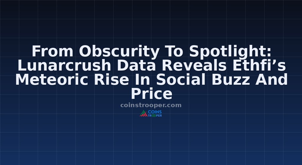 From Obscurity To Spotlight: Lunarcrush Data Reveals Ethfi’s Meteoric Rise In Social Buzz And Price