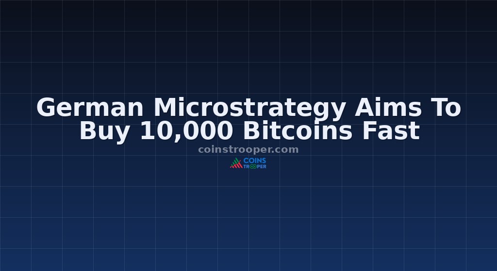 German Microstrategy Aims To Buy 10,000 Bitcoins Fast