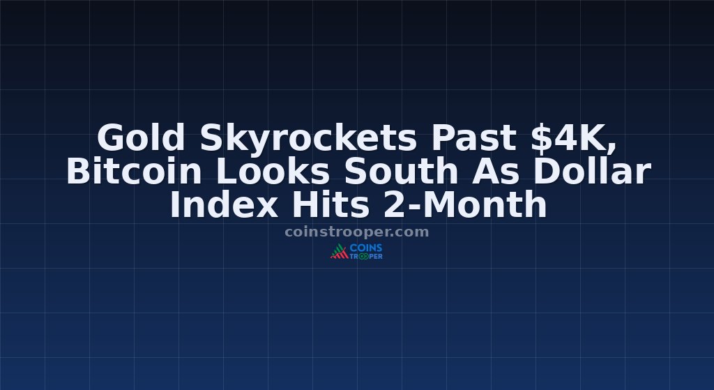 Gold Skyrockets Past $4K, Bitcoin Looks South As Dollar Index Hits 2-Month