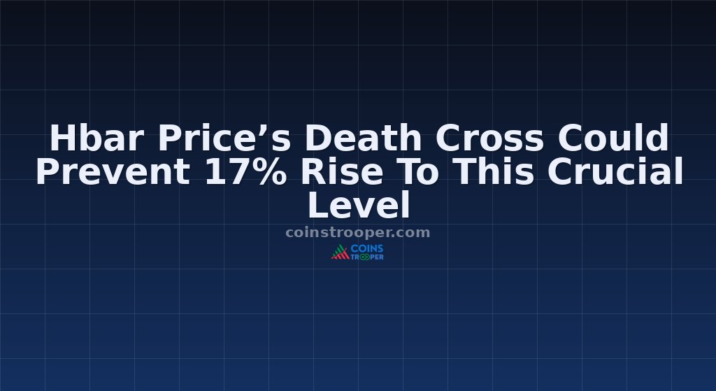 Hbar Price’s Death Cross Could Prevent 17% Rise To This Crucial Level