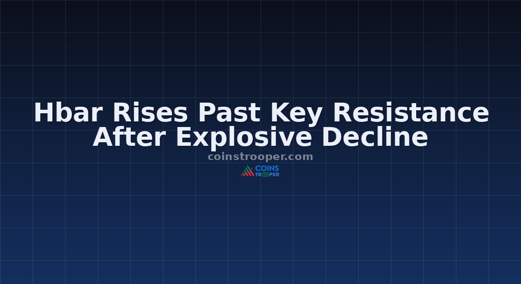 Hbar Rises Past Key Resistance After Explosive Decline