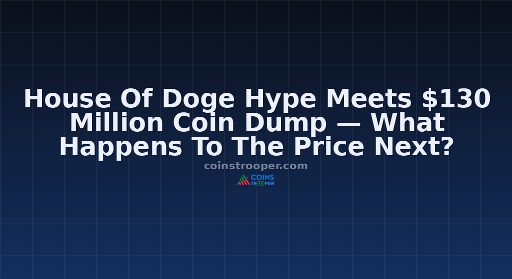House Of Doge Hype Meets $130 Million Coin Dump — What Happens To The Price Next?
