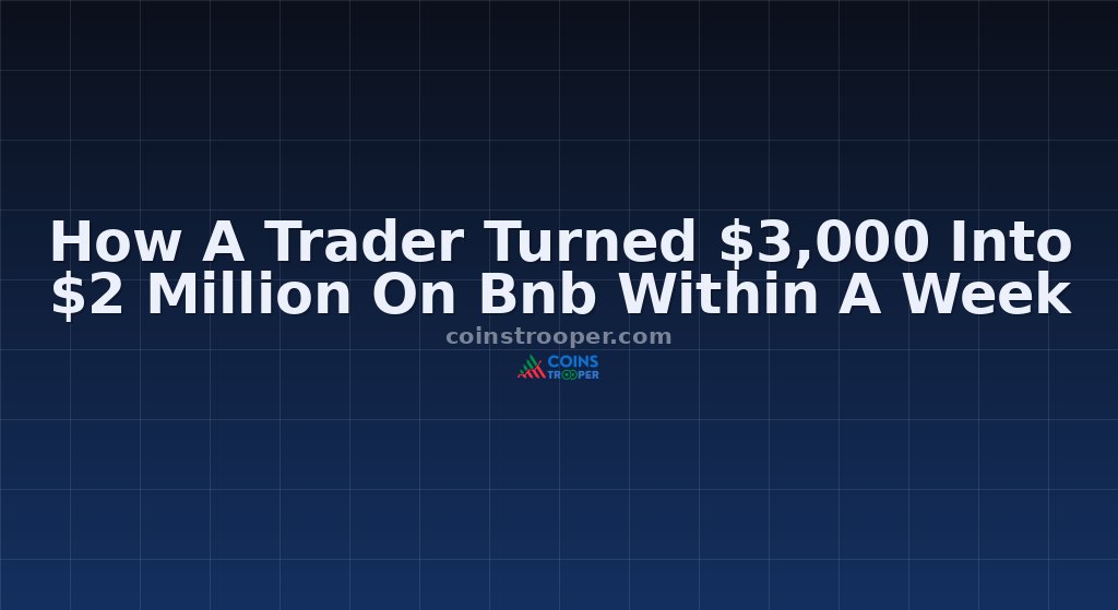 How A Trader Turned $3,000 Into $2 Million On Bnb Within A Week