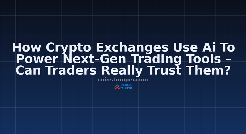 How Crypto Exchanges Use Ai To Power Next-Gen Trading Tools – Can Traders Really Trust Them?