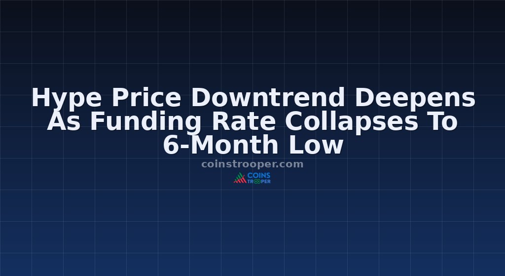 Hype Price Downtrend Deepens As Funding Rate Collapses To 6-Month Low