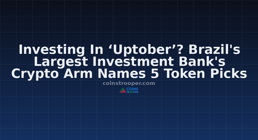 Investing In ‘Uptober’? Brazil's Largest Investment Bank's Crypto Arm Names 5 Token Picks
