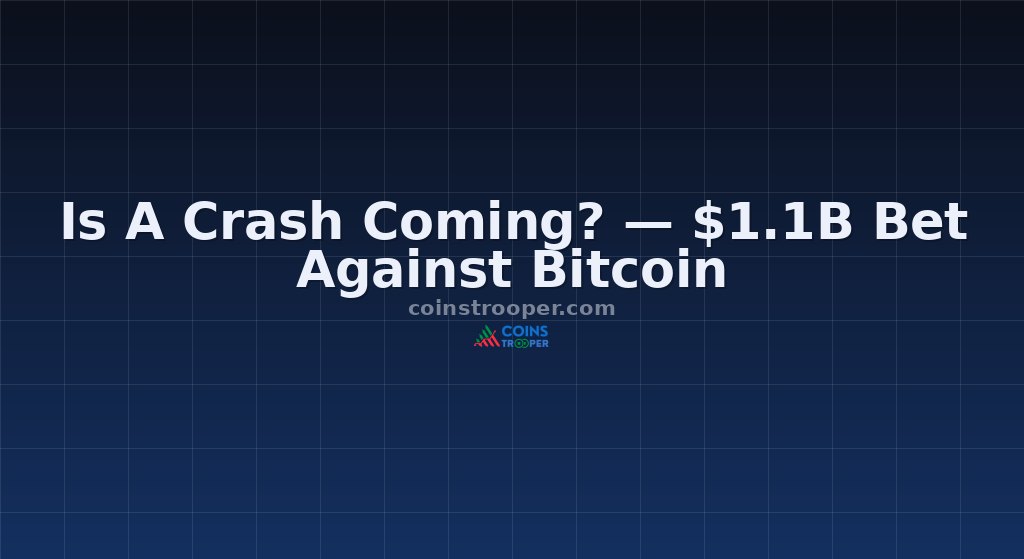 Is A Crash Coming? — $1.1B Bet Against Bitcoin