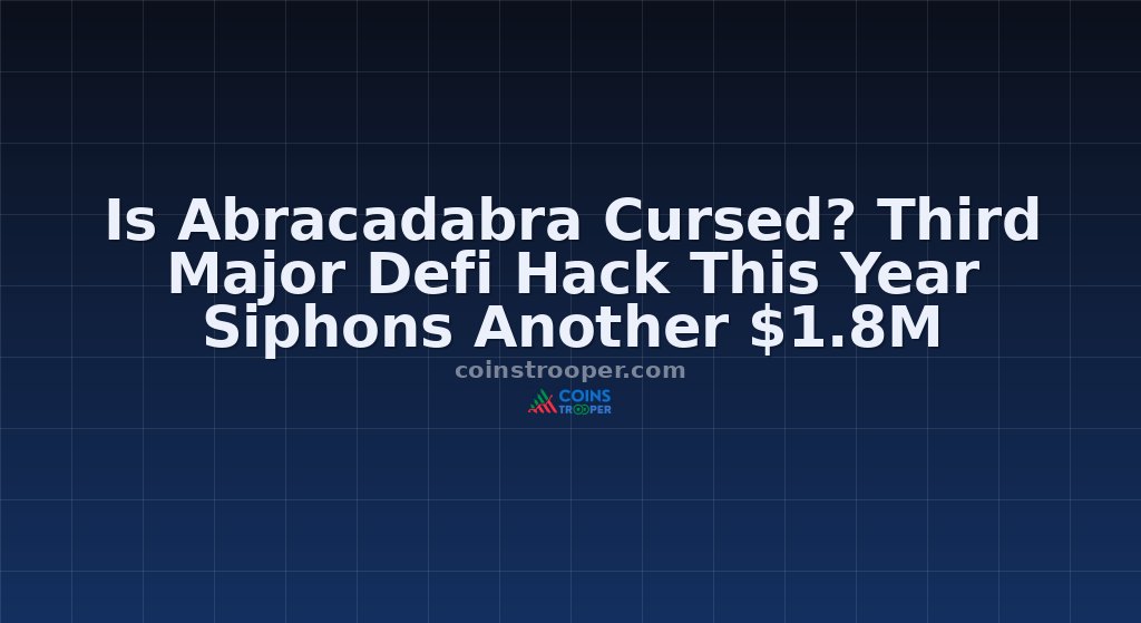 Is Abracadabra Cursed? Third Major Defi Hack This Year Siphons Another $1.8M