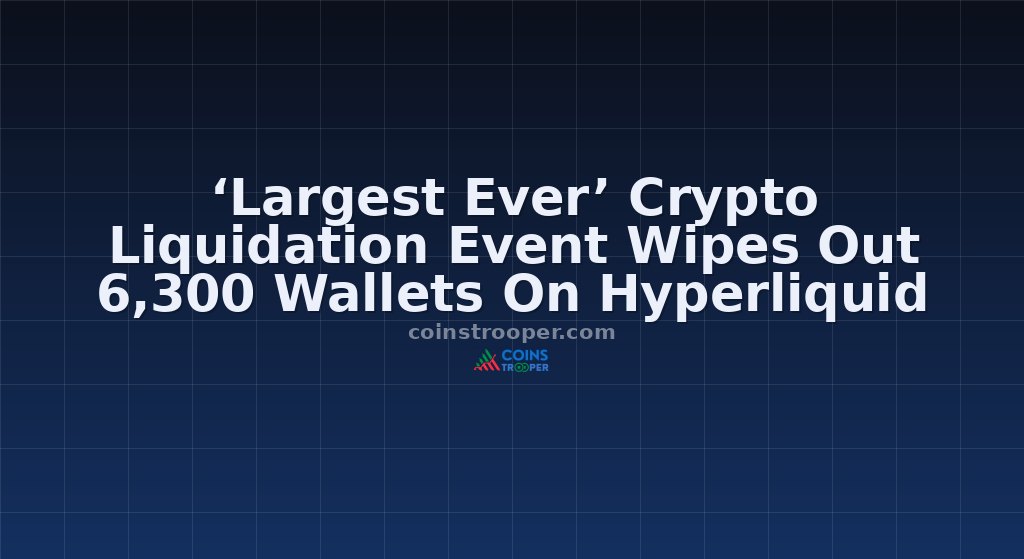 ‘Largest Ever’ Crypto Liquidation Event Wipes Out 6,300 Wallets On Hyperliquid
