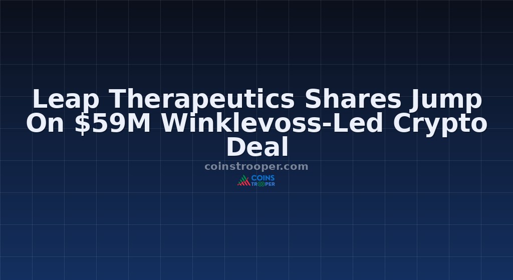 Leap Therapeutics Shares Jump On $59M Winklevoss-Led Crypto Deal