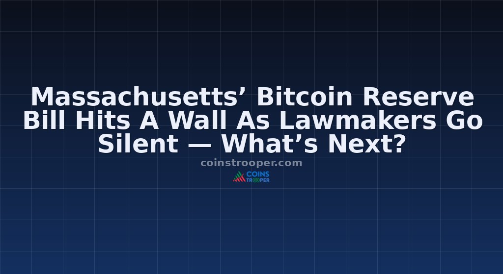 Massachusetts’ Bitcoin Reserve Bill Hits A Wall As Lawmakers Go Silent — What’s Next?