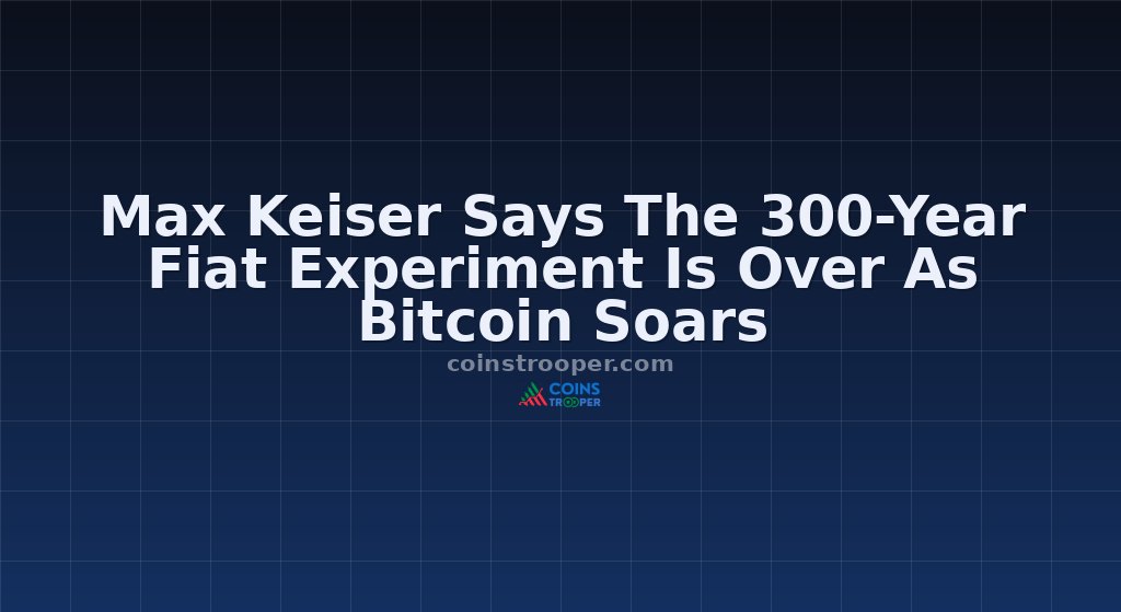Max Keiser Says The 300-Year Fiat Experiment Is Over As Bitcoin Soars