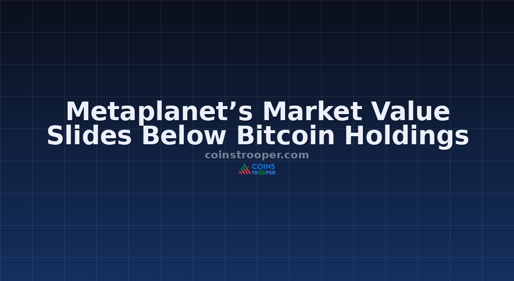 Metaplanet’s Market Value Slides Below Bitcoin Holdings